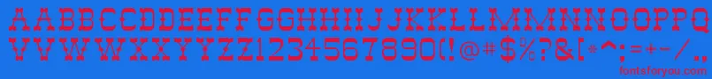 Abileneflf Font – Red Fonts on Blue Background