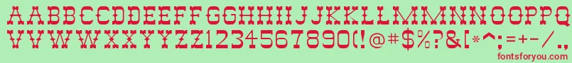 Abileneflf Font – Red Fonts on Green Background