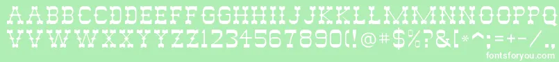 Abileneflf Font – White Fonts on Green Background
