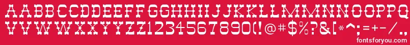 Abileneflf Font – White Fonts on Red Background