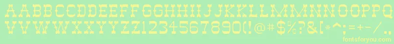Abileneflf Font – Yellow Fonts on Green Background