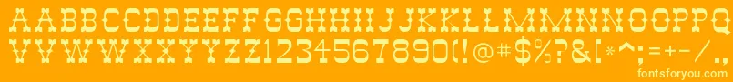 Abileneflf Font – Yellow Fonts on Orange Background