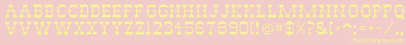Abileneflf Font – Yellow Fonts on Pink Background