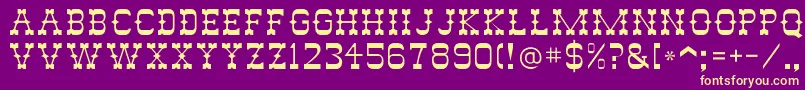 Abileneflf Font – Yellow Fonts on Purple Background