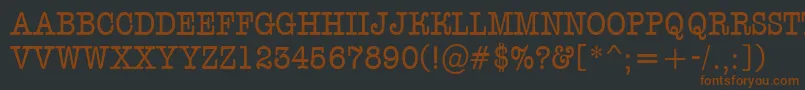 Шрифт AOldtypertitulnr – коричневые шрифты на чёрном фоне