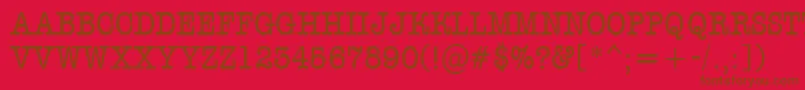 AOldtypertitulnr-Schriftart – Braune Schriften auf rotem Hintergrund