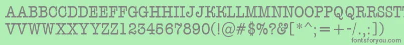 フォントAOldtypertitulnr – 緑の背景に灰色の文字