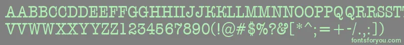 Шрифт AOldtypertitulnr – зелёные шрифты на сером фоне