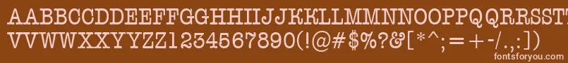 Шрифт AOldtypertitulnr – розовые шрифты на коричневом фоне