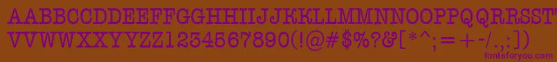 Czcionka AOldtypertitulnr – fioletowe czcionki na brązowym tle