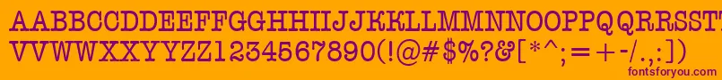 AOldtypertitulnr Font – Purple Fonts on Orange Background