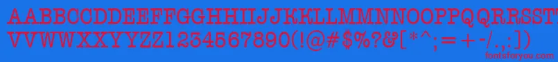 AOldtypertitulnr Font – Red Fonts on Blue Background