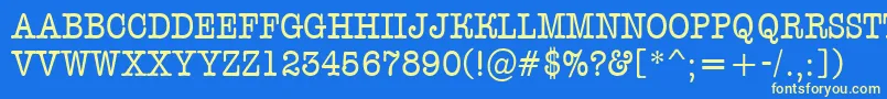 AOldtypertitulnr Font – Yellow Fonts on Blue Background