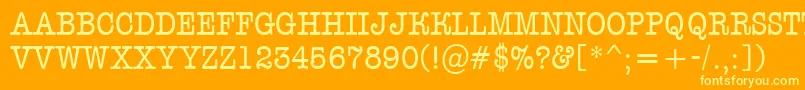 fuente AOldtypertitulnr – Fuentes Amarillas Sobre Fondo Naranja