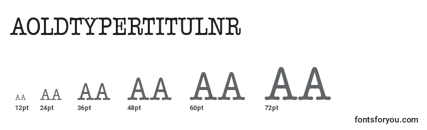 Размеры шрифта AOldtypertitulnr