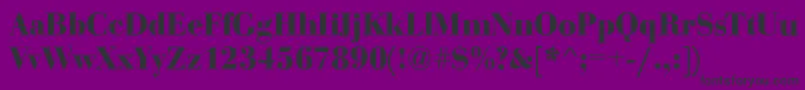 BodoniDisplayBold Font – Black Fonts on Purple Background