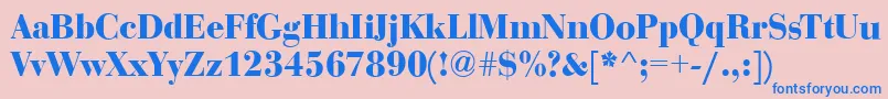 More about BodoniDisplayBold Font BodoniDisplayBold Font – Blue Fonts on Pink Background
