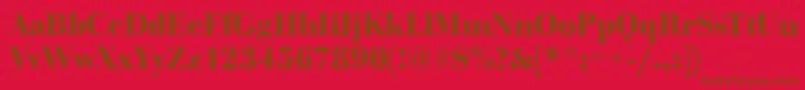 BodoniDisplayBold Font – Brown Fonts on Red Background