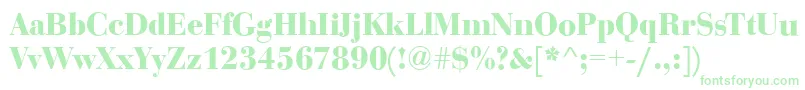 BodoniDisplayBold Font – Green Fonts on White Background