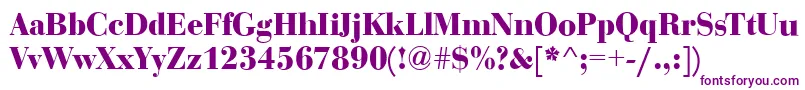 Weitere Informationen zur BodoniDisplayBold-Schriftart BodoniDisplayBold-Schriftart – Violette Schriften
