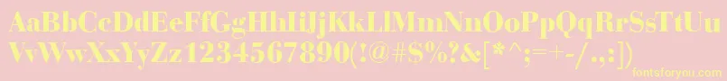 BodoniDisplayBold Font – Yellow Fonts on Pink Background