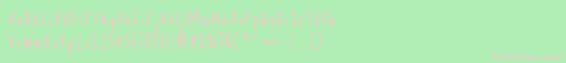 Handkerchief Font – Pink Fonts on Green Background