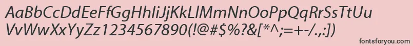 MyriadWebРљСѓСЂСЃРёРІ Font – Black Fonts on Pink Background