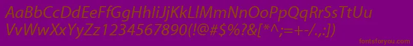 MyriadWebРљСѓСЂСЃРёРІ Font – Brown Fonts on Purple Background