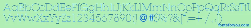More about L850SlabLightRegular Font L850SlabLightRegular Font – Blue Fonts on Green Background