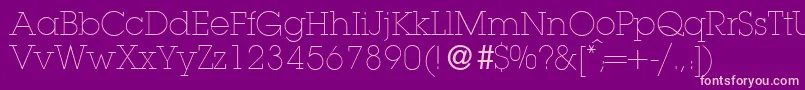 L850SlabLightRegular Font – Pink Fonts on Purple Background