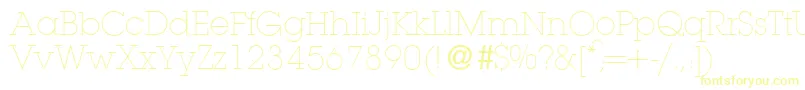 L850SlabLightRegular-Schriftart – Gelbe Schriften