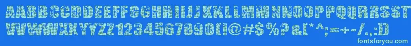 GogolSimoneMonroe Font – Green Fonts on Blue Background