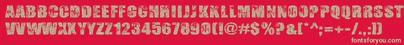 フォントGogolSimoneMonroe – 赤い背景に緑の文字