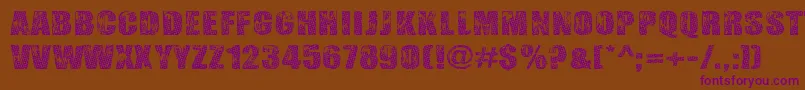 GogolSimoneMonroe Font – Purple Fonts on Brown Background