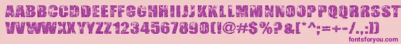 GogolSimoneMonroe-Schriftart – Violette Schriften auf rosa Hintergrund
