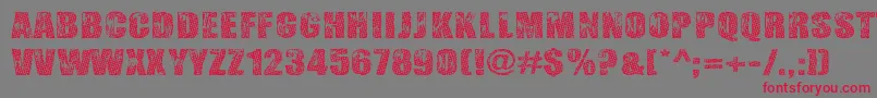 GogolSimoneMonroe Font – Red Fonts on Gray Background