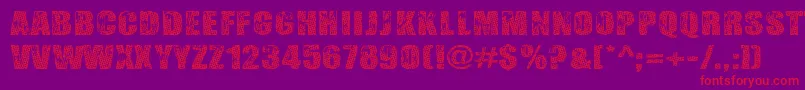 GogolSimoneMonroe Font – Red Fonts on Purple Background