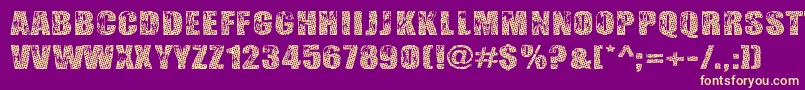 GogolSimoneMonroe Font – Yellow Fonts on Purple Background