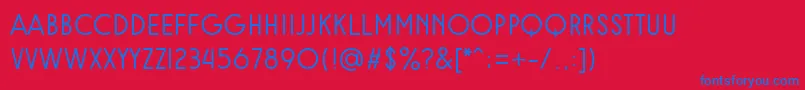 Rampung Font – Blue Fonts on Red Background