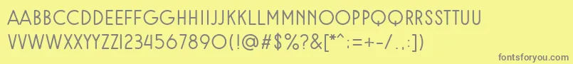 Rampung Font – Gray Fonts on Yellow Background