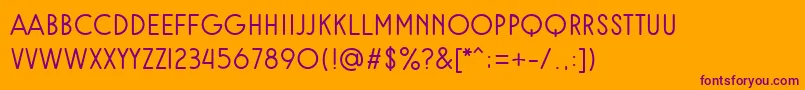 Rampung Font – Purple Fonts on Orange Background