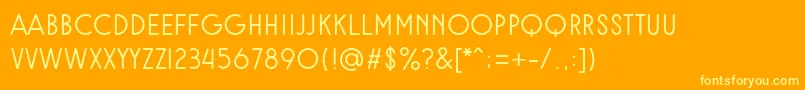 Rampung Font – Yellow Fonts on Orange Background