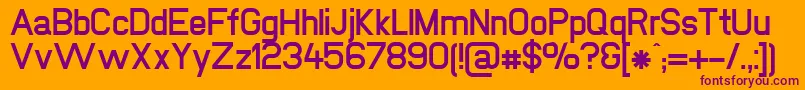NewmediaBold Font – Purple Fonts on Orange Background