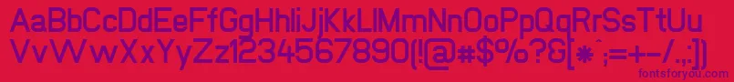 Fonte NewmediaBold – fontes roxas em um fundo vermelho