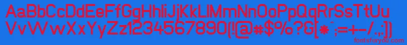 NewmediaBold Font – Red Fonts on Blue Background