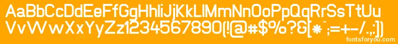 NewmediaBold Font – White Fonts on Orange Background