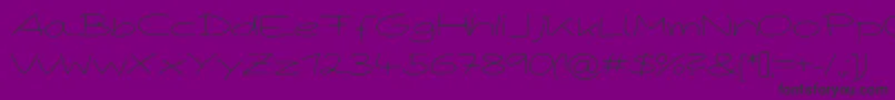 PaperPlaneLight Font – Black Fonts on Purple Background