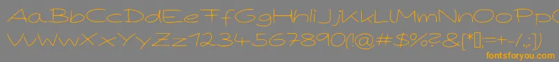 PaperPlaneLight Font – Orange Fonts on Gray Background