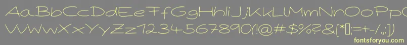 PaperPlaneLight Font – Yellow Fonts on Gray Background