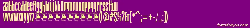 GabachitaPersonalUse-Schriftart – Gelbe Schriften auf violettem Hintergrund